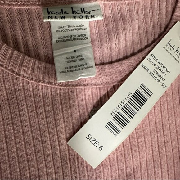 Nicole Miller 2 Shirt/Pant Sets SZ 6 Grey & Pink NWT & NWOT Casual - Picture 3 of 8